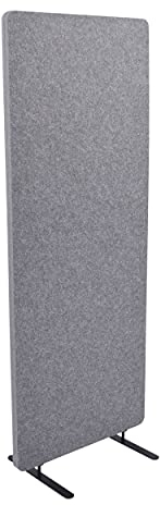 ReFocus™ Raw Freistehender akustischer Bürotrenner - Reduzieren Sie Lärm und visuelle Ablenkungen mit diesem leichten Raumteiler (Castle Gray, 24 X 62)