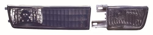 DEPO Blinkleuchte Frontblinker Blinker Schwarz mit Blende Links + Rechts Set Satz Kompatibel mit VW Golf 3 1H 91-97