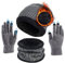 Aisprts Wintermütze Herren Mütze Schal Handschuh-Sets, Touchscreen Handschuhe Beanie Warme Mütze Strickmütze Winterschal Herren mit Fleecefutter