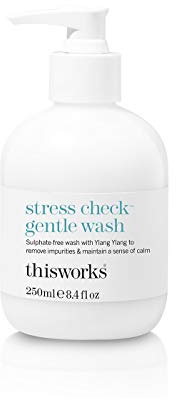 This Works Stress Check Gentle Wash, a Sulphate-Free Skin Cleanser with Ylang Ylang & Vitamin B5, 250ml