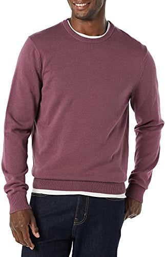 Amazon Essentials Herren Langärmliger Pullover Mit Rundhalsausschnitt, 100% Baumwolle, Erhältlich In Groß Und Schwer