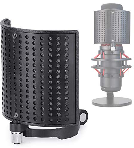 HyperX QuadCast Microphone Pop Filter - Metal Panel Metal Mesh Filter Foam Three Layers Mic Windscreen Pop Screen Compatible with HyperX QuadCast S Mic by YOUSHARES