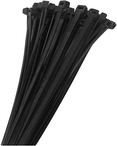 KnnX 28222 - Fascette plastica - Stringicavi - Fermacavi - nero - 180 x 3,6 mm - 50 pezzi - Resistenza alla rottura 18,35 kg