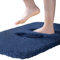 ROLIZOE Tapis de Bain Extra Epais Tapis Salle de Bain Antidérapant Tapis Sortie de Douche Très Absorbant Tapis de Sol Salle de Bain Ultra Doux en Microfibre Lavable en Machine 40 x 60cm,Bleu Marine