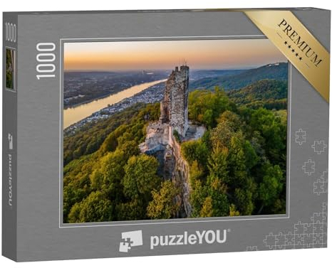 puzzleYOU: Puzzle 1000 Teile „Mystischer Drachenfels am Rhein bei Bonn“ – aus der Puzzle-Kollektion Rhein