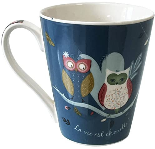 KIUB - MUG Conique 350 ML + Boite Ouverte C'est Chouette