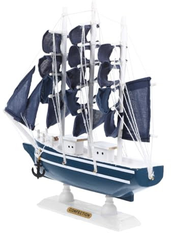 Ciieeo 1stück Holzmodell Segelschiff Retro Nautisches Deko- Für Büro Geschenkidee Kreative Holzfigur Dekorativer Schiffsmodell Für