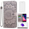 Phone Case for iPhone 7/8/SE 2020/2022 Wallet with Tempered Glass Screen Protector Leather Flip Cover Card Holder Stand iPhone7 iPhone8 SE2020 SE2022 2/2nd/3/3rd Generation SE2 SE3 Women Men Gray