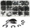 500 Stück E-Clip Sicherungsringe Sprengring Set, 1,5–15 mm Manganstahl Sicherungs 14 Größen Sicherungsring Sortiment Kit, Externer Sicherungsring(Schwarz)