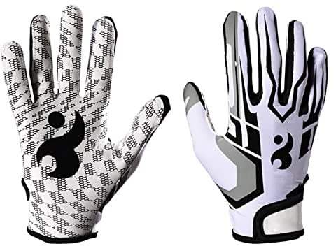 MXGZ American Football-Handschuhe, Mesh-Fingerspitzen mit Mittlerer Dicke, Sporthandschuhe aus Silikon für Baseball (L)