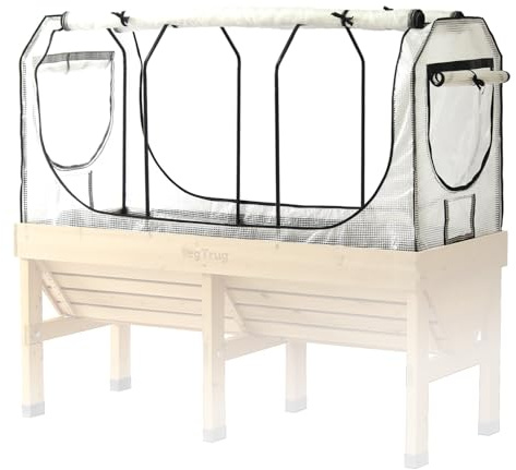 VegTrug® Gewächshausaufsatz Classic - Hochbeet Abdeckung mit Micro-Net-Funktion & PE-Folie - Frühbeet Aufsatz für Pflanzkasten - 179,5x72x90 cm