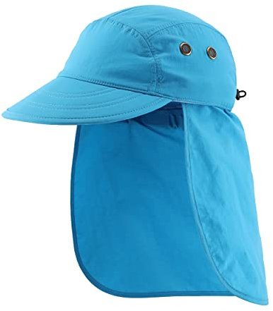Magracy Herren Sommer UPF 50+ Fischerhut mit Nackenklappe Sonnenschutz Kappe Himmelblau