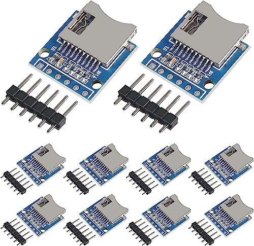 Dealikee 10pcs Micro SD Card Module Micro SD SDHC TF Card Micro SD Storage Board Memory Shield Expansion Module with SPI Interface Level Conversion Chip.