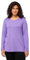 Ulla Popken Damen Langarm-Shirt Langarmshirt, Blaues Flieder, 42-44