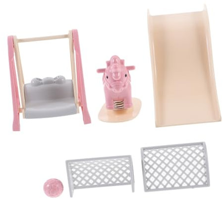 TOPPERFUN 1 Set Decorazione Della Casa Delle Bambole Giocattolo Scorrevole in Miniatura Oggetto Di Scena Della Casa Delle Bambole Parco Giochi in Miniatura Microscena Statua Plastica Ragazza