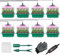 flintronic Upgrade Seed Trays with Grow Light, 8 Pack 96 Cells Seed Starter Trays with LED Full Spectrum, Timing Controller, Adjustable Brightness, Trays Propagator for Greenhouse Grow Plant Seed