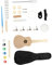 TOYANDONA 1satz DIY Ukulele Malbare Ukulele Für Handmade Materialien Für Kreatives Spielen Komplettes Bastelset Für Eltern Und Fördert Kreativität Und Koordination