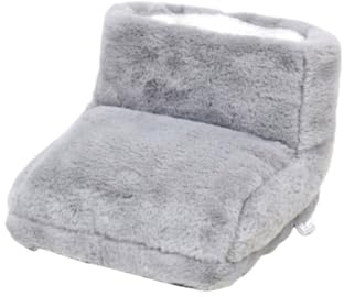 PACKOVE Usb Heated Foot Warmer Plush Shoes Grey 5v Electric Heating Slippers for Women Office Use All-in-one Warm Keeping Footwear