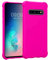 KIOMY Hot Pink Case with Soft Finish for Samsung Galaxy S10 Plus S10+ Shockproof Bumper Protective Silicone Stylish Cell Phone Back Cover with Bright Vibrant Color