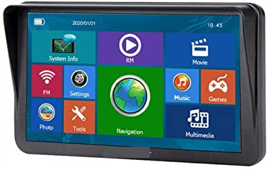 Camion de Voitures de 9 Pouces Grand écran GPS Navigation 25 6m 8 Go Mains Libres Féminin Transmetteur Europe Cartes pour Voiture Camion Camping-Car