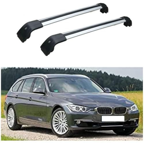 CCLXWY Dachträger aus Aluminium Dachträger-Querstangen für BMW 3 Series F31 Station Wagon 2011-2019,Dachgepäckträger-Alu Relingträger 2 Stücke,A