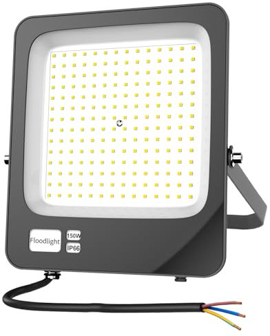 Focos LED Exterior 150W,Fosingut IP66 Impermeable Foco Proyector LED Exterior,6500K Blanco Frío Super brillante Focos Interior,Luz de Seguridad Floodlight para Jardín,Garaje,Patio,Trasero,Terraza
