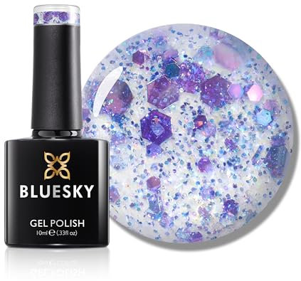 Bluesky Gel Nail Polish 10ml, Azure Wave, Purple Gel Nail Polish for 21 Day Manicure, Professional, Salon & Home Use, Requires Curing Under LED UV Nail Lamp
