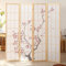 RUYICZB Paravent Japonais L180xh180cm Paravent Pliable 4 Panneaux Fleur De Cerisier Séparateur De Pièce Oriental Asiatique Cloison De Séparation pour Le Bureau, Salon, Chambre,Wood