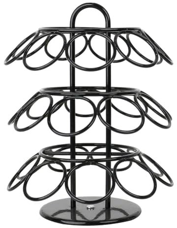 Rtppyakk Rangement pour dosettes de café rotatif à 360 ° - Compatible avec les tasses K (27 dosettes) - Noir