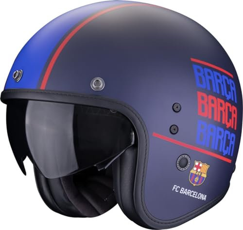 Scorpion Belfast Evo FC Barcelona Jethelm, blau matt/rot, XL (60/61)