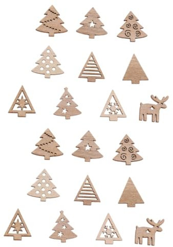 VILLCASE 200 Stk Bastelzubehör Selber Machen Christbaumschmuck Herzstück Tischdekoration Weihnachtsbaum Hängende Dekoration Krippendekorationen Baum Hängende Ornamente Esstisch Bambus