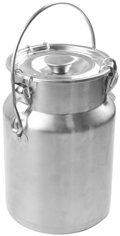 3L Edelstahl Milchkanne mit Deckel Milchkännchen Weinfass Eimer für Milch Wein Öl Lagerung