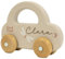 Holz Spielzeug Auto Nougat -Personalisiertes Holzspielzeugauto | Mit Gravur des Namens | Nachhaltiges Geschenk für Kinder | Spielzeugauto mit Name | Geschenk zur Geburt