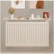 Hmtbet Radiator Shelf No Drilling, 40-200cm Radiator Shelves Width 15cm, Modern Cabinet Top, for Living Room Bedroom Hallway Decor Display Heater with Easy to Fit Bracket,White,60cm*15cm