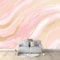 Papier Peint Intissé Marbre Rose Or 350x256 cm Papier Peint Panoramique Moderne, Papier Peint Mural Photo pour Salon, Chambre, Décor Fond TV