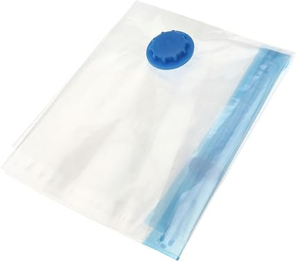 Amosfun 7 Pcs Travel Vacuum Storage Bags Compact Reusable Packing Sacks for Clothes Bedding Pillows Towels Blankets Airtight Seal Waterproof Space Saver