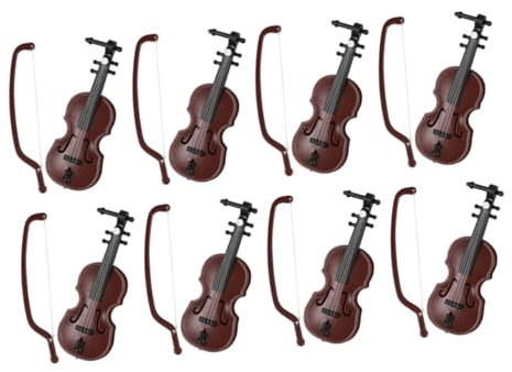 ifundom 8sätze Teiliges Miniatur-violine Modelle Für Puppenhäuser Dekorative Musikinstrumente Zur Weihnachtszeit Für Kreative Weihnachtsbaum-dekoration