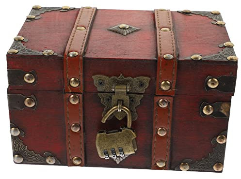 HOOTNEE Holz Schmuckschatulle Aufbewahrungsbox Ohrring Ring Organizer Retro Schatzkiste Für Zuhause Schmuck-sammelbox Mit Schloss Für Reisen