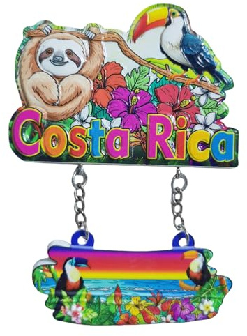 Costa Rica Kühlschrankmagnet, Reise-Souvenir, Kühlschrankdekoration, 3D-Magnetaufkleber, Basteln