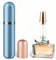 Lammcou Atomizador de perfume para viaje, botella de perfume recargable, mini tamaño portátil para llevar (Azul, 5ml)