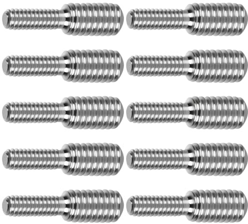 10 Stück Doppel Ende Gewindebolzen, M4x10 mm Zu M6x10 mm Doppelend Gewindeadapter, Edelstahl Stehbolzen M6 auf M4, Gewindeeinsatz M4 auf M6 für Struktursäulen-Befestigungen