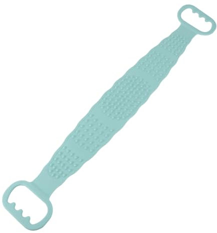 OUNONA Silikon Duschbürste Mit Langem Griff Rückenwäscher Körperpeeling Und Massage Badebürste Für Tiefenreinigung Und Schaumerzeugung Rutschfest Doppelseitig Für Dusche Und Bad