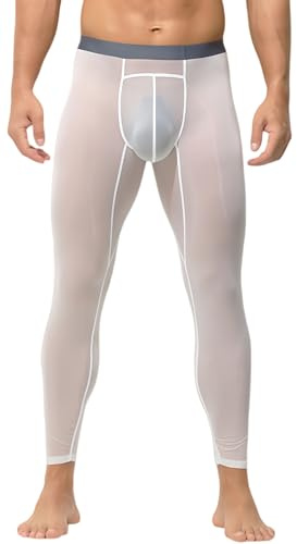 AIEOE Herren Durchsichtig Tights Hose Leicht Kompressionshose EU S-XXL