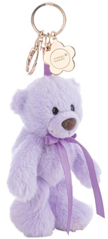NICI Schlüsselanhänger Bär Finni 13cm mit Karabiner - gelb - Treuer-Plüschbegleiter für Rucksack oder Tasche, Schlüsselhalter für Klein und Groß