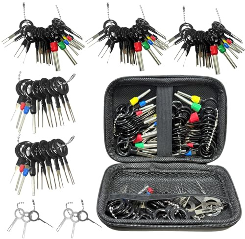 Euablfo 82-Teiliges Auspinwerkzeug Set KFZ, Automotive Terminal Removal Tool Kit für Auto Stecker, Kabelbaum Entriegelungswerkzeug – Spezialwerkzeug für Elektrik & KFZ-Werkstatt