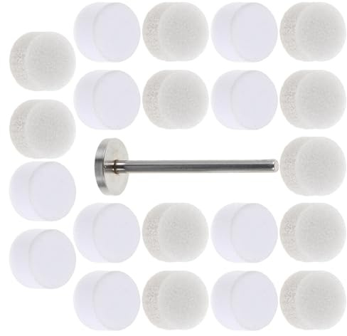 Set Accessori per Unghie con Dischi Lucidanti 10mm, Metallo | Spugna e 50 Pezzi, Formato Rotondo, per Saloni Professionali e Uso Domestico, Colore Argento
