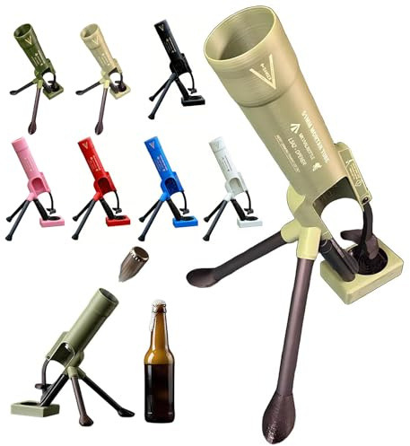 Aufgerüstet Bier Mörser Flaschenöffner Biermörser, Suffkanone Bierflaschen Bieröffner Kanone Öffner, Beer Bottle Mortar Saufkanone Granatwerfer Kronkorken Mörser Für Bars Regale (330ML)