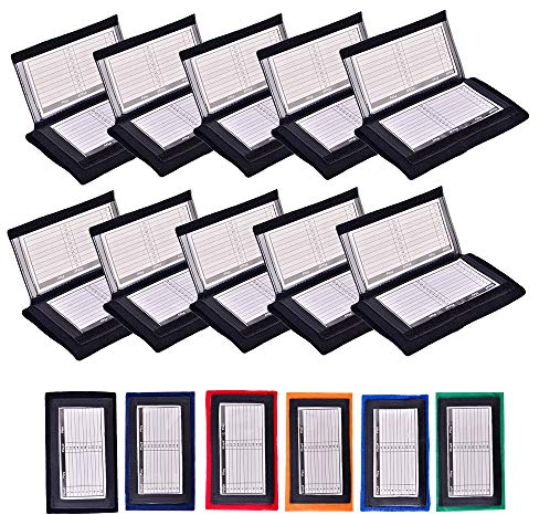 (10 Pack) careworx Wrist Coach – PlayBook Armband (Jugend oder Erwachsene) mit Dreifach windows-great für Tackle, Touch, und Flagge Fußball, schwarz, Adult