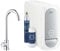 GROHE Blue Home Mono- Starter Kit (Mono Armatur mit Filterfunktion, 3 gefilterte und gekühlte Wasserarten, Filterkopf mit flexibler Wasserhärteeinstellung), chrom, 31498001