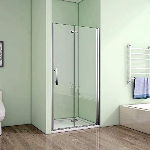 Nischentür 90x195cm Duschabtrennung Falttür Duschtür Duschwand 6mm NANO Sicherheitsglas